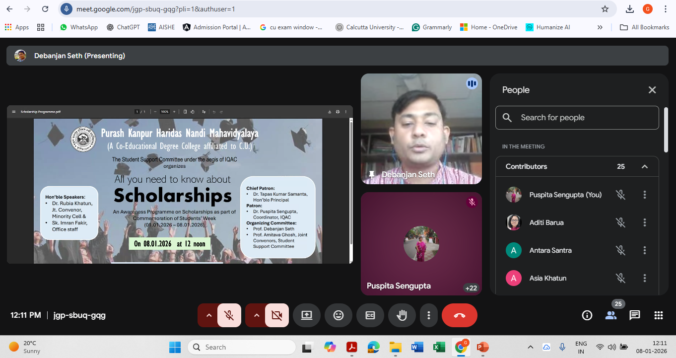 Online Awareness Programme on Student Scholarships
